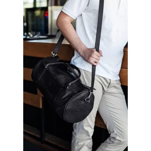 Мужская сумка бочонок Harper BlankNote черная (BN-BAG-14-g-kr)