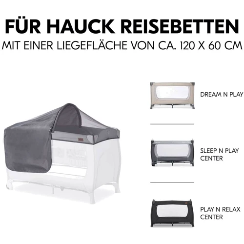 Сетка для детского манежа Hauck Travel Bed Canopy Grey