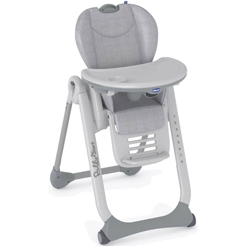 Стільчик для годування Chicco Polly 2 start (Happy Silver) (79204.34)