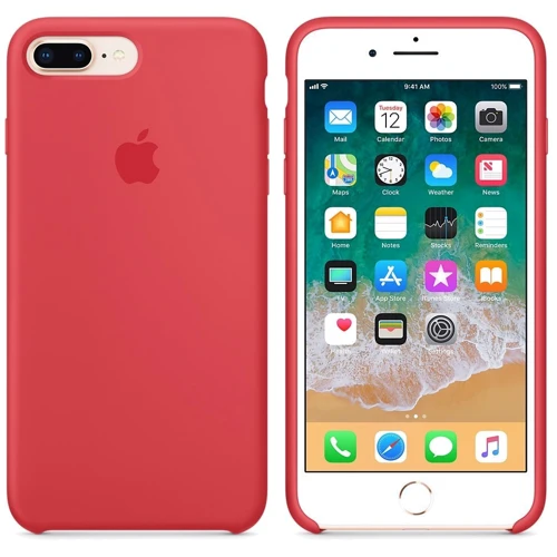 Чехол для iPhone Apple Silicone Case Red Raspberry (MRFW2) for iPhone 8 Plus/iPhone 7 Plus: Цвет красный
