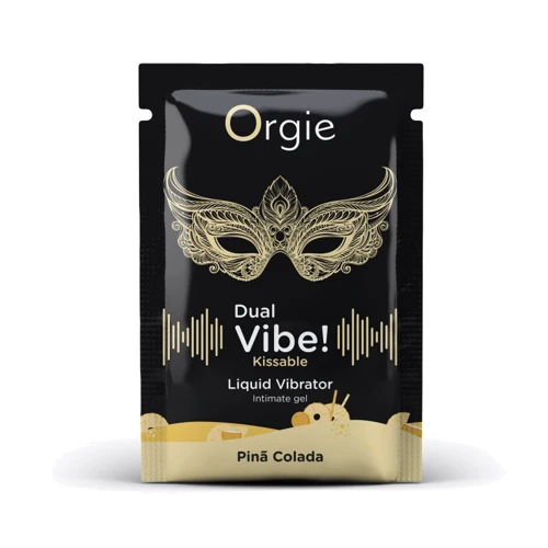 Жидкий вибратор Orgie Dual Vibe! Pina Colada Kissable Liquid Vibrator, 1 мл