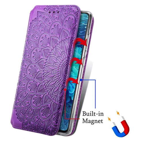 Аксесуар для смартфона Mobile Case Getman Mandala PU Violet for Xiaomi Mi 10T / Mi 10T Pro: Тип чохол книжка