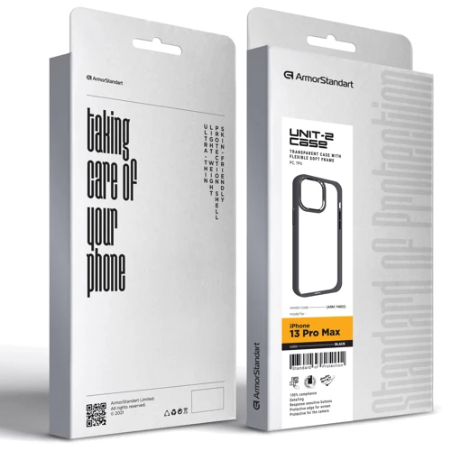 Чохол для iPhone ArmorStandart UNIT2 Case Black для iPhone 13 Pro Max (ARM74802): Тип чохла накладка на заднюю часть