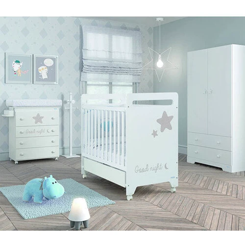 Ліжечко дитяче Micuna Istar White/Grey 120х60 см біло-сіре (ISTAR WHITE/GREY): Тип класична