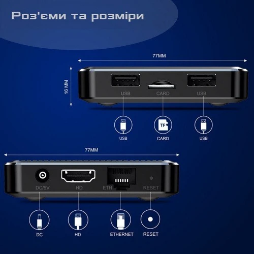 Приставка Smart TV X98Q (2GB/16GB) + YouTV на 12 месяцев: ТВ-тюнер Нет