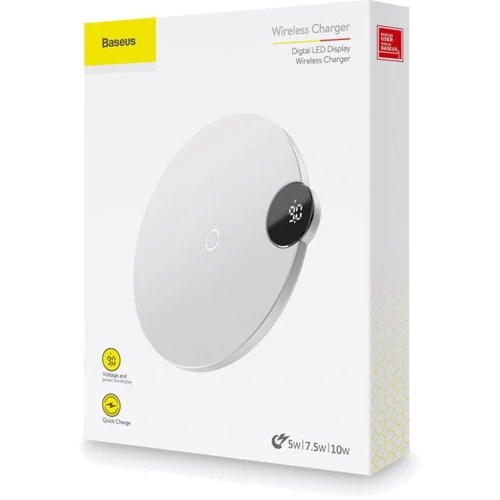 Зарядний пристрій Baseus Wireless Charging Digital LED Display 10W White (WXSX-02) фото 8