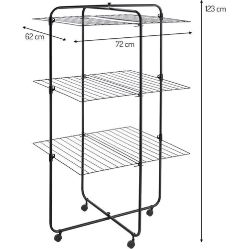 Сушарка Metaltex DIJON ONYX 72x62x123 см (407963): Матеріал метал
