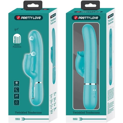 Пульсатор із кліторальним стимулятором LYBAILE Pretty Love Gigi Green (BW-500035-1)