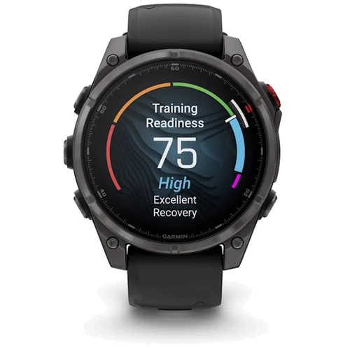 Смарт-часы Garmin Fenix 8 Pro AMOLED 47mm Sapphire Carbon Grey DLC Titanium with Black/Pebble Grey Silicone Band (010-03198-01)