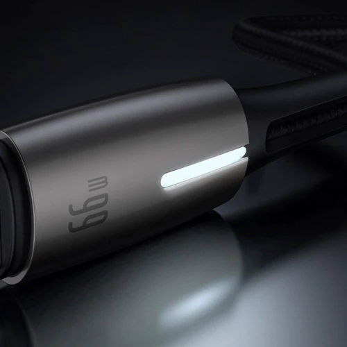 Кабель Baseus USB Cable to USB-C Water Drop-Shaped Lamp PD 66W 1m Black (CATSD-M01) фото 5