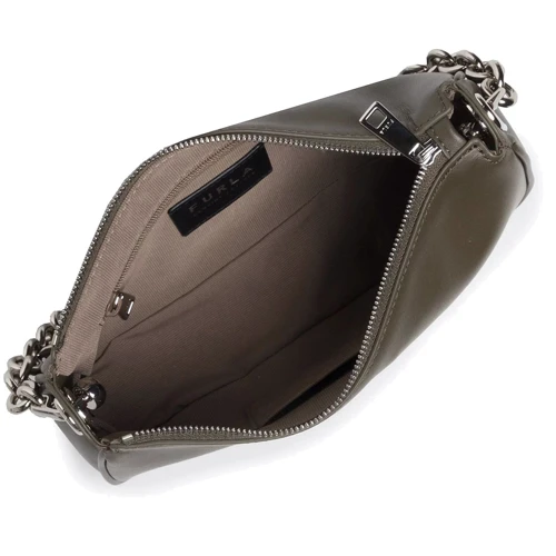 Женская сумка через плечо Furla Moon S Shoulder темно-зеленая (WB00356AX0733S1C00): Застежка Молния