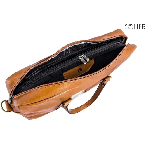 Сумка для ноутбуков Solier 17" KILBRIDGE Leather Case Camel (SL03Camel) фото 7