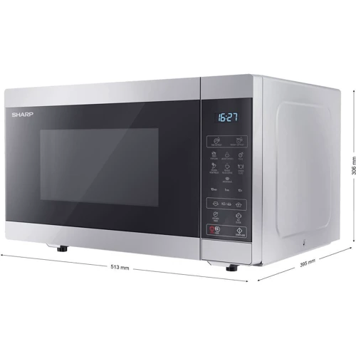 Мікрохвильова піч Sharp YC-MS51E-S: Кількість рівнів потужності НВЧ 11