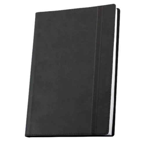 Деловая записная книжка Vivella А5, на резинке, черная (O27105-01)