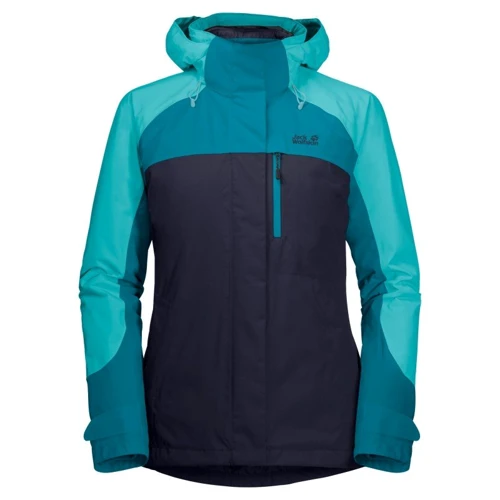 Куртка Jack Wolfskin 3 в 1 Whitney Peal 3IN1 W 1113611-1911 42 темно-синяя зимняя с капюшоном