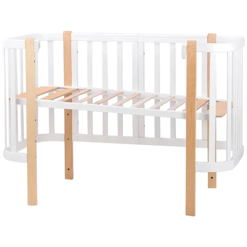Детская кроватка Babyroom Луна 120x60 см белый - светлый (натуральный) (625643)