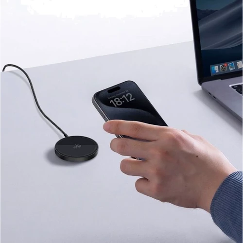 Зарядное устройство Baseus Wireless Charging Magnetic Mini4 Qi2 15W Black (P10278200111-00) for Apple iPhone 16 I 15 I 14 I 13 I 12 series фото 11