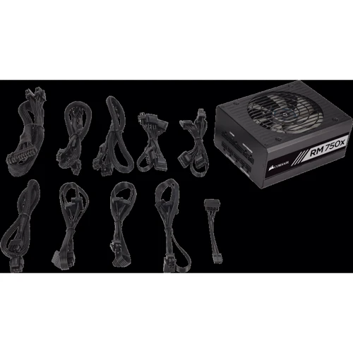 Блок питания Corsair RM750x (CP-9020092): Коннекторы 20+4 pin / 4+4 pin / HDD (IDE) - 7 / SATA - 8 / FDD - 1 / 4x6+2pin