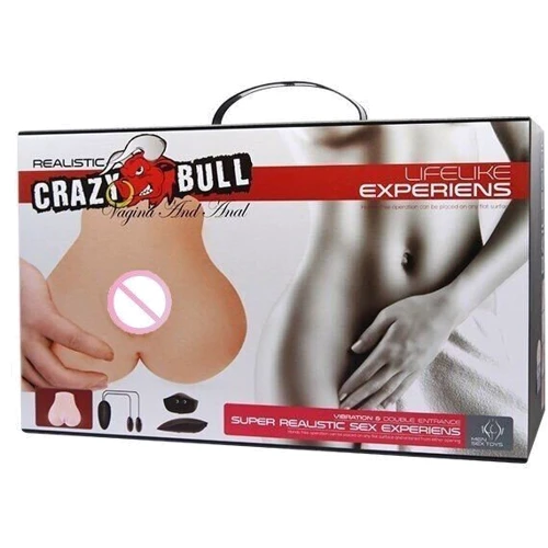 Мастурбатор вагина-анус с вибрацией Realistic Crazy Bull, BM-009131Z-1