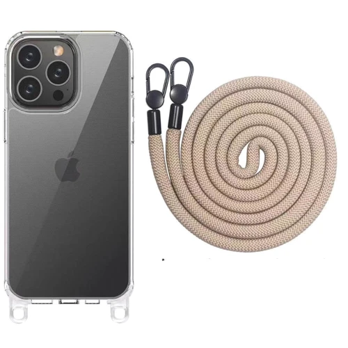 Чехол для iPhone Epic TPU Transparent with Straps Clay for iPhone 13 Pro