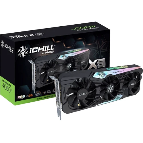 Видеокарта INNO3D GeForce RTX 4060 Ti 8GB ICHILL X3 (C406T3-08D6X-17113389): Объем памяти, Гб 8