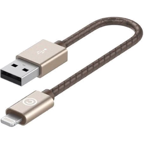 Кабель Lab.C USB Cable to Lightning Leather 15cm Champagne Gold (LABC-510-GD)