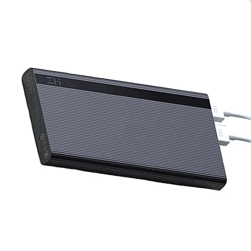 Внешний аккумулятор Xiaomi ZMI Power Bank 10000mAh 18W 2хUSB+USB-C Black (JD810): Встроенный кабель нет