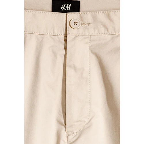 Шорты H&M 4744615 5XL бежевые: Фасон Чиносы