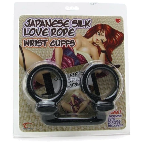 Наручники Japanese Silk Love Rope Ankle Cuffs, черный