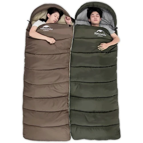 Спальный мешок Naturehike U150 NH20MSD07 11°C левый коричневый: Тип кокон
