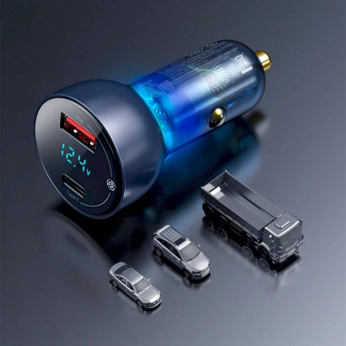 Зарядное устройство Baseus Car Charger USB+USB-C Particular 65W Dark Gray (CCKX-C0G): Количество USB-портов 2