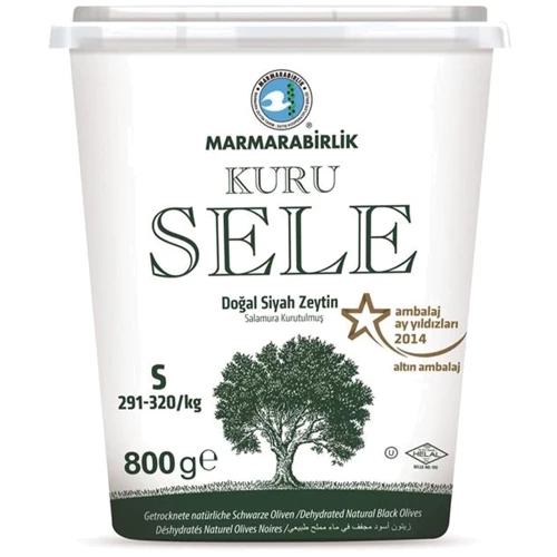 Маслины Marmarabirlik черные вяленые 800 г (8690103292888)