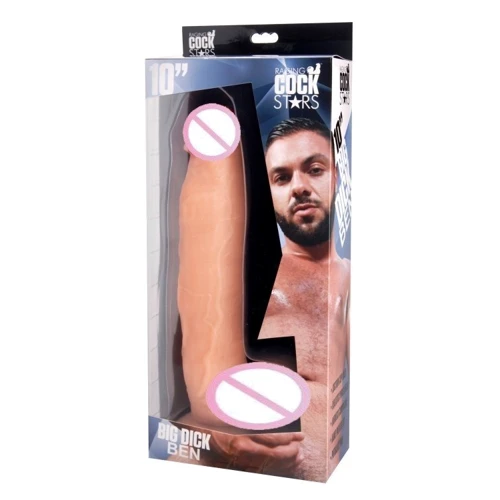 Большой реалистичный фаллоимитатор Raging Cockstars Big Dick Ben 10 Inch Realistic Dildo, 24,7х6,35 см
