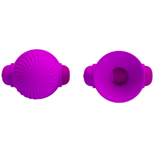 Вакуумные стимуляторы для сосков с вибрацией LYBAILE Pretty Love Vibrating Nipple Suckers Purple