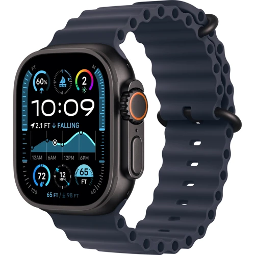 Apple Watch Ultra 2 2024 GPS + Cellular 49mm Black Titanium Case with Navy Ocean Band UA фото 7