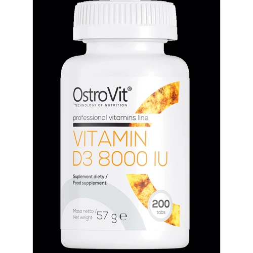 OstroVit Vitamin D3 8000 IU Вітамін D3 200 таблеток
