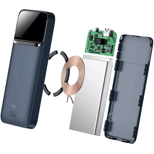 Внешний аккумулятор Baseus Power Bank 10000mAh Magnetic Wireless 20W Blue (PPCX010201): Тип батареи Литий-полимерные