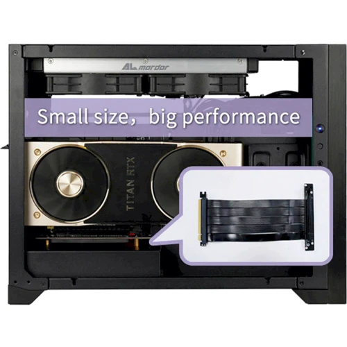 Корпус ALmordor Sharky 170I ITX Black (ALS170IBK): Типоразмер Mini-Tower
