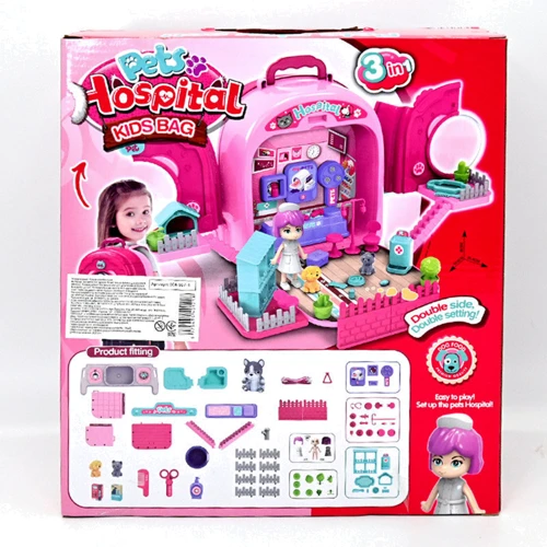 Рюкзак 3 в 1 Xiong Cheng Груминг/ветеринарный салон с питомцем (собачка) (008-997-1)