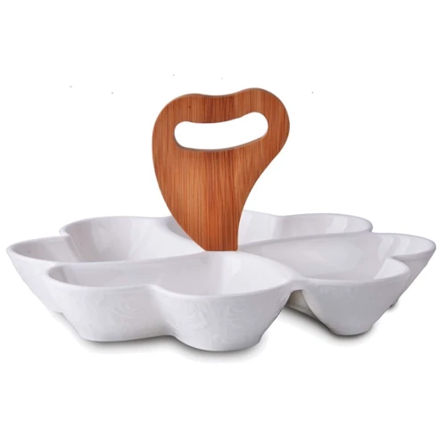 Менажница Lefard 944 на бамбуковой подставке 28х28х16 см (944-007): Тип Менажница