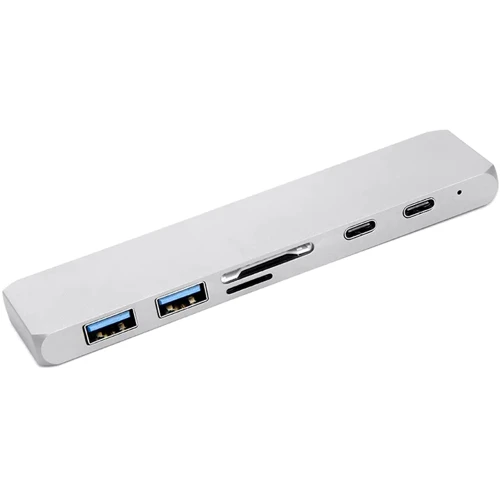 Адаптер PowerPlant Adapter USB-C to HDMI+USB3.0+USB-C+SD+microSD (CA911684)