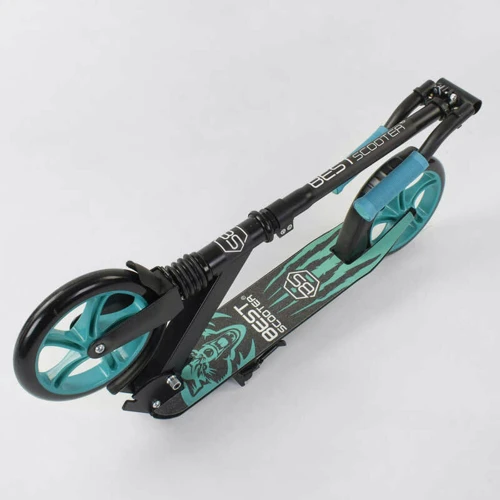 Самокат двухколесный Best Scooter "WOLF" с PU колесами, амортизатором Black/Blue (87740): Максимальная допустимая нагрузка, кг 70