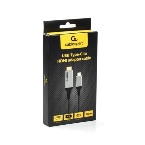 Кабель и переходник Cablexpert USB-C HDMI, 4K 60 Гц, 1.8 м (A-CM-HDMIM4K-1.8M): Тип кабель