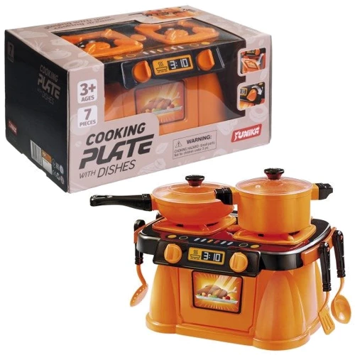 Игровой набор Кухонная плита Юника Cooking Plate with Dishes 7 предметов (71689): Производитель Юника