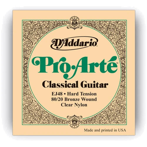 Струна для гитар Струны D`ADDARIO EJ48 PRO ARTE 80/20 BRONZE WOUND HARD TENSION: Тип Комплект струн
