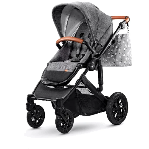 Універсальна коляска 2 в 1 Kinderkraft Prime Gray + MommyBag (KKWPRIMGRMB200): Ширина шасі 59 см