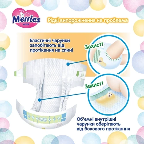 Подгузники Merries M 6-11 кг 70 штук (4901301419002) фото 8