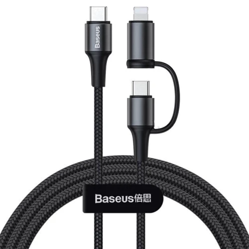 Кабель Baseus Cable USB-C to Lightning/USB-C Yiven 1m Black (CATLYW-01)