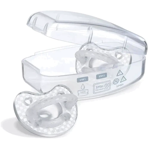 Пустушка Chicco PhysioForma Crystal 2-6 місяців 2 штуки (73088.31): Форма соски ортодонтическая