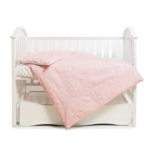 Комплект постельного белья Twins Happy Rabbits розовый (3033-TH-30308)